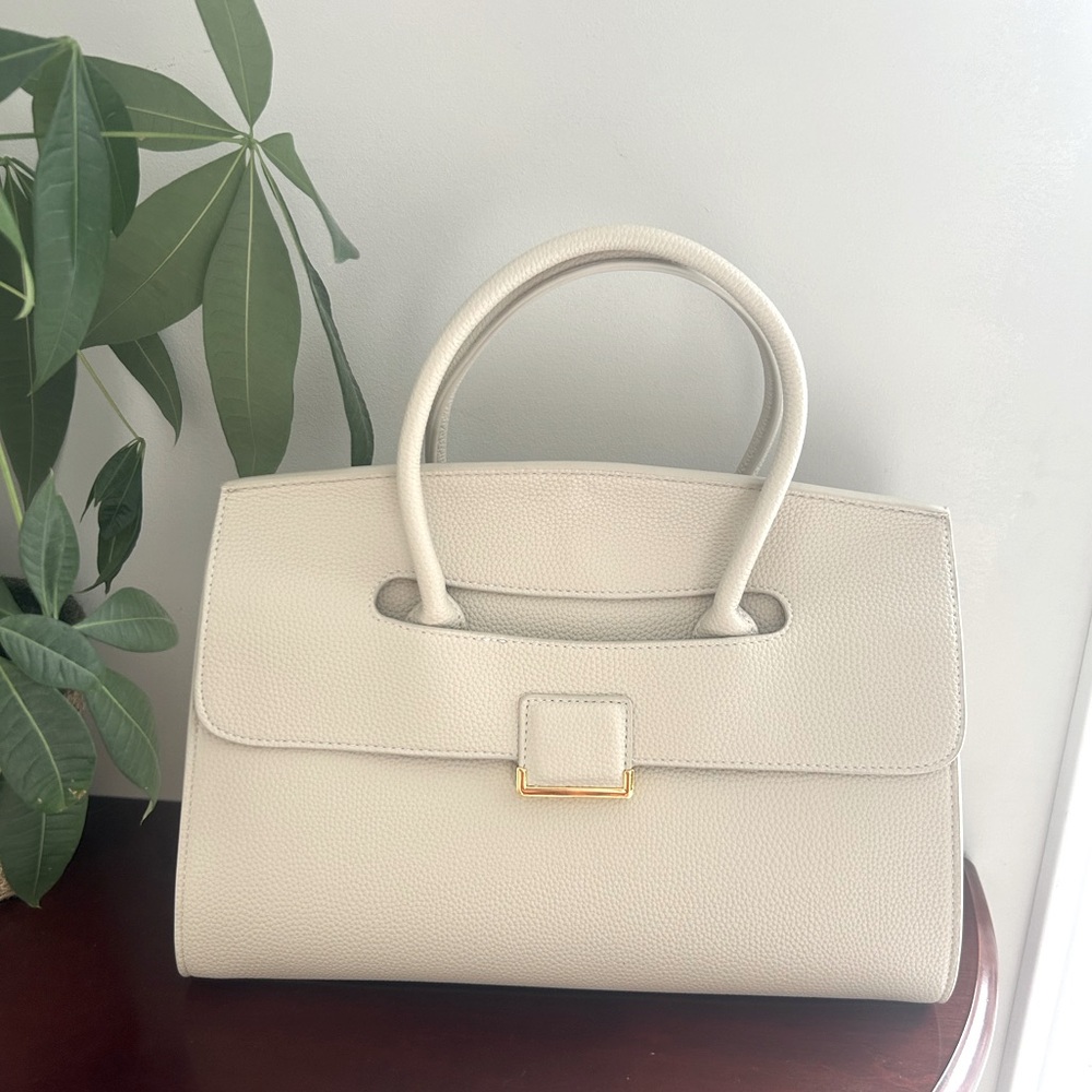 Real leather tote bag